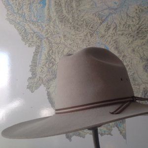 Stetson 7 1/8 4X beaver silverbelly cowboy hat 4” brim